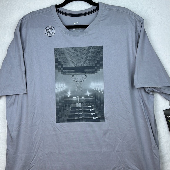 Nike Men’s Short Sleeve T-shirt Cotton Gray XXL NWT - Picture 2 of 10